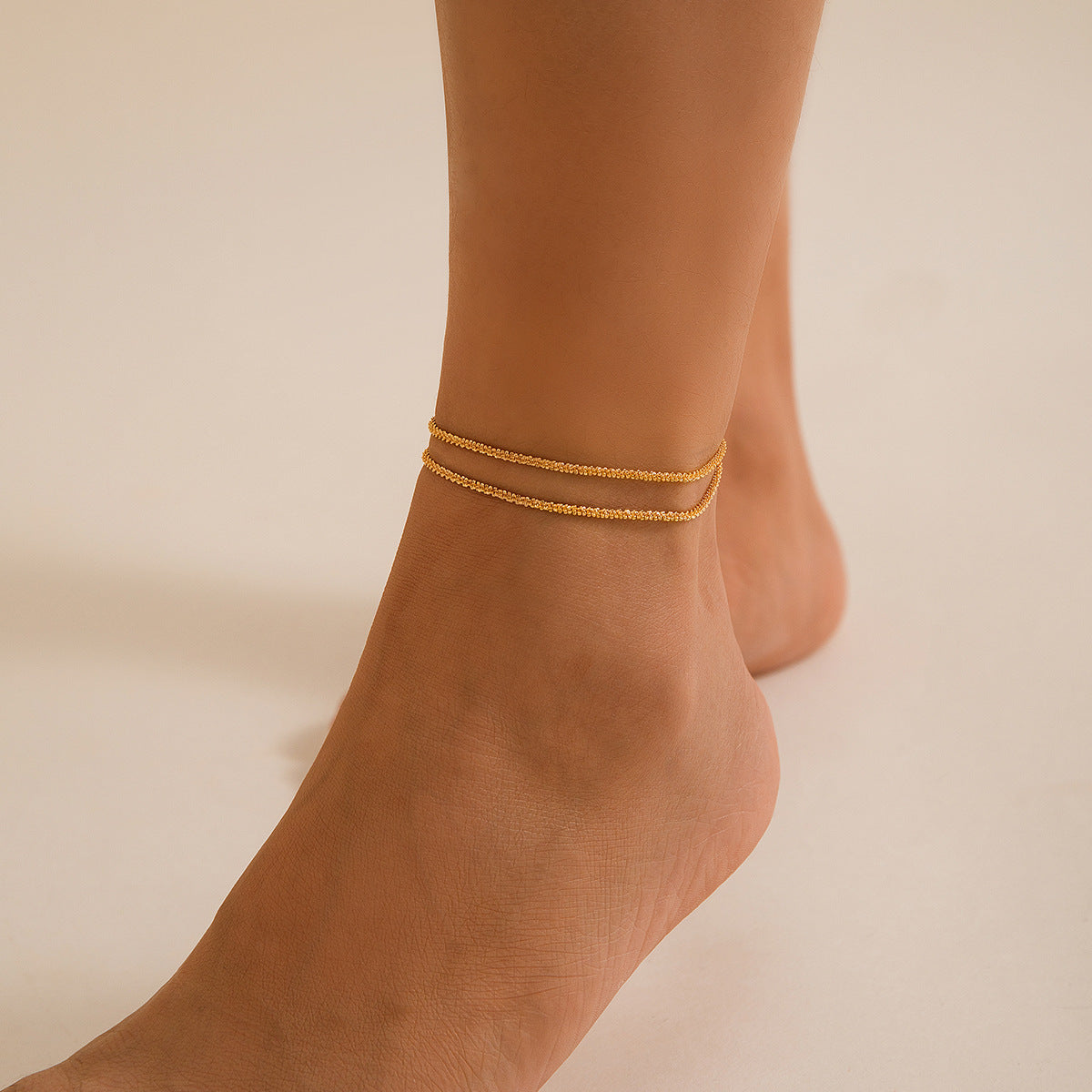 Sparkling Slim Chain Anklet