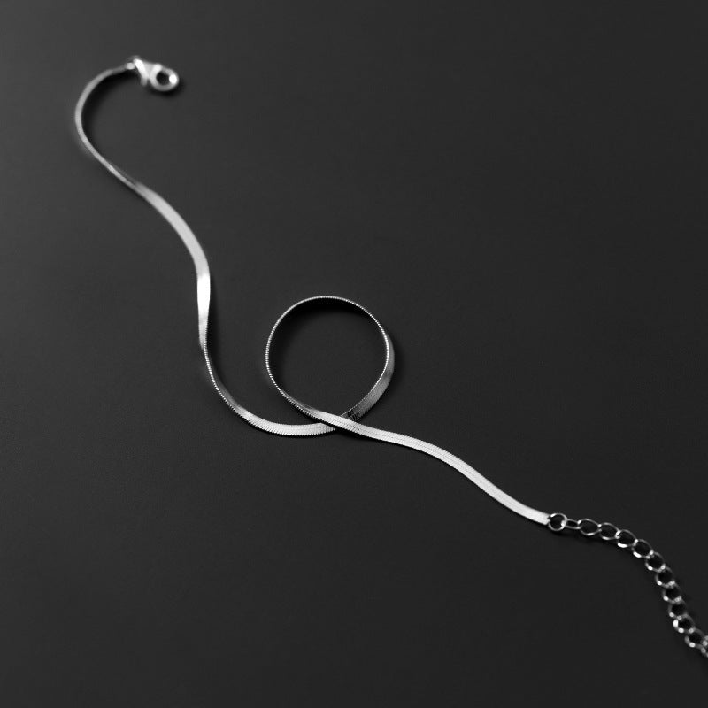 S925 Silver Snake Bone Chain Anklet