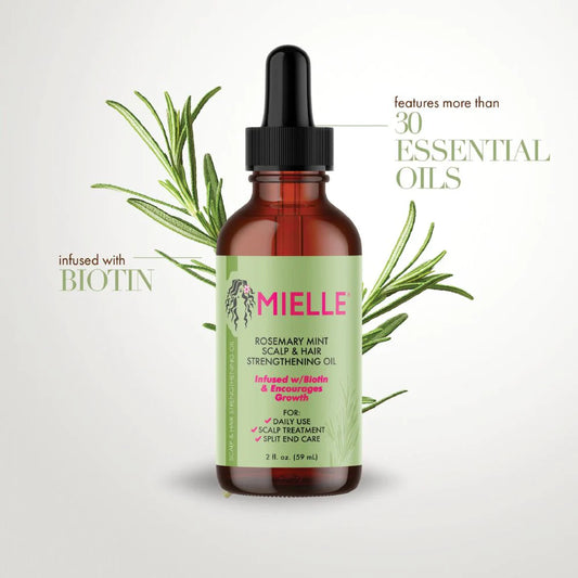 Mielle, Scalp & Hair Strengthening Oil, Rosemary Mint, 2 fl oz (59 ml)