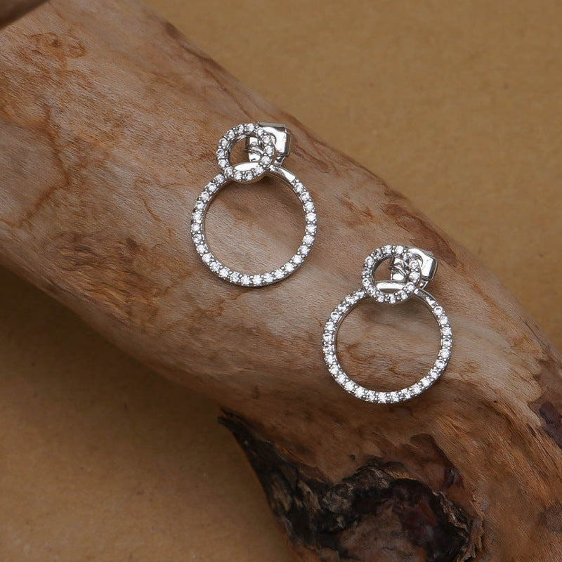 Micro Pave Zircon Stud Earrings