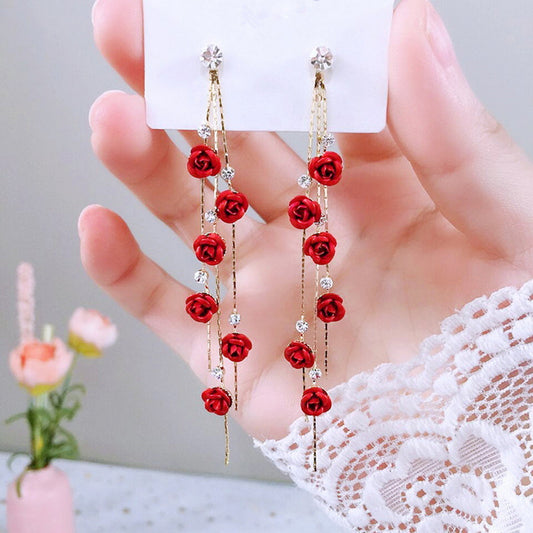 Flower Long Earrings