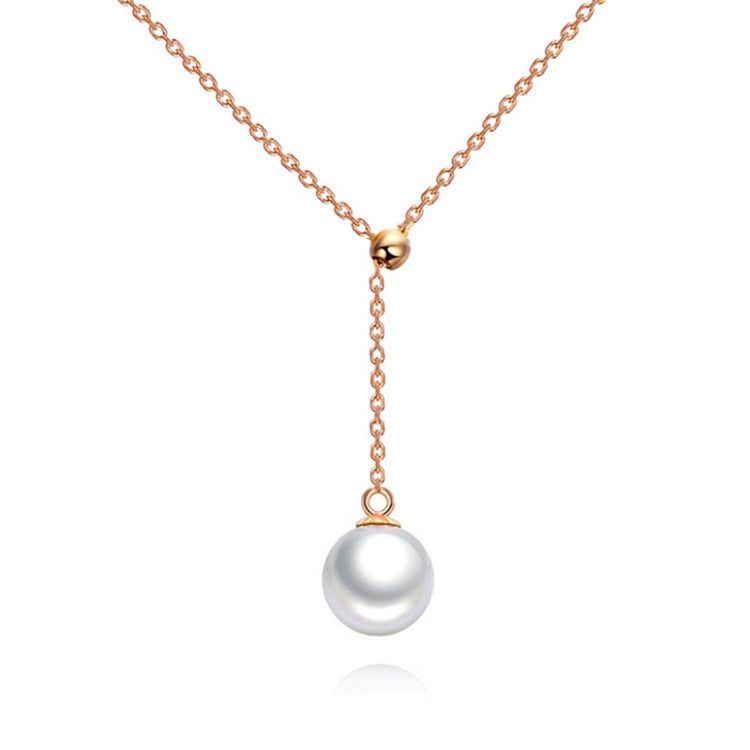 Y-shaped Pearl Necklace
