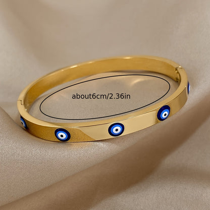 Gold-plated Stainless Steel Evil Eye Bracelet