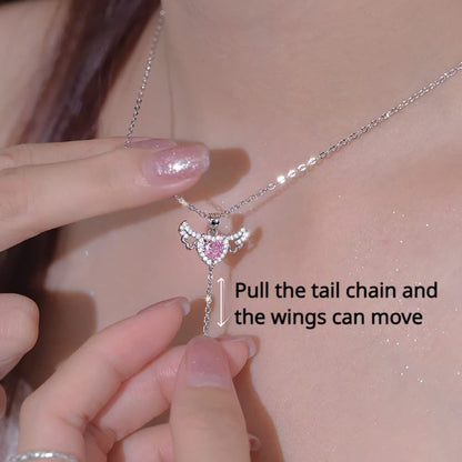 Moving  Wings Tassel Necklace