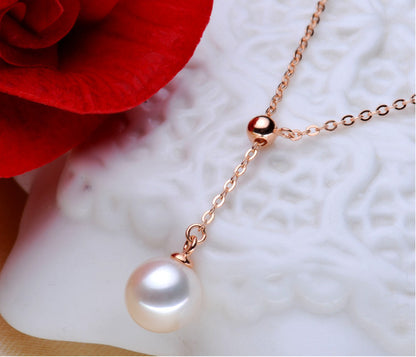 Y-shaped Pearl Necklace