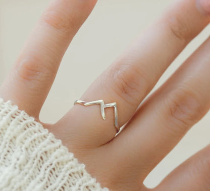 Mountain-shaped Copper  Ring