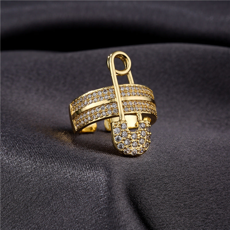 Zircon Paper Clip Ring