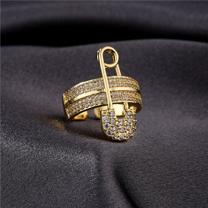 Zircon Paper Clip Ring