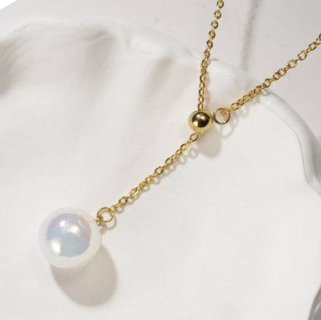 Y-shaped Pearl Necklace