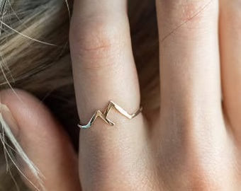 Mountain-shaped Copper  Ring