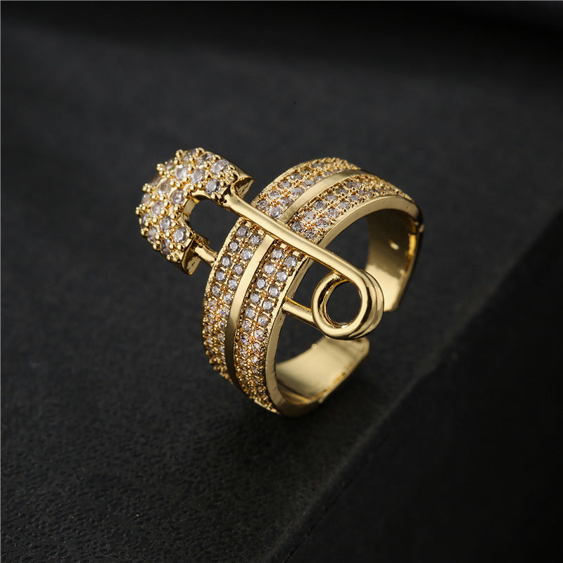 Zircon Paper Clip Ring