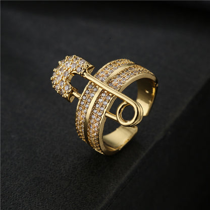 Zircon Paper Clip Ring