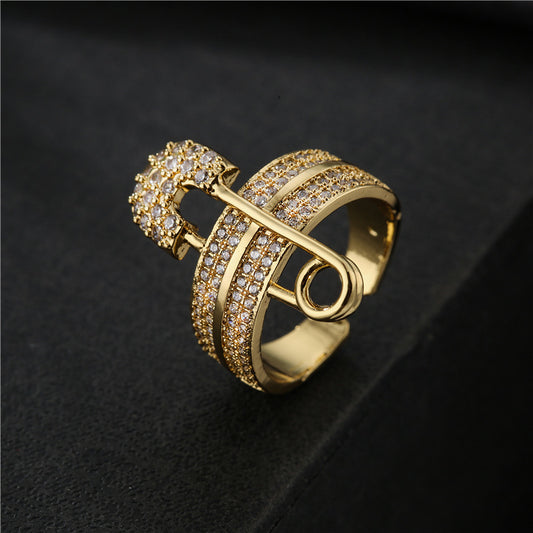 Zircon Paper Clip Ring