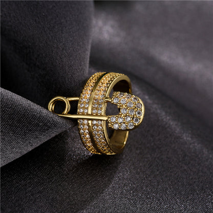 Zircon Paper Clip Ring