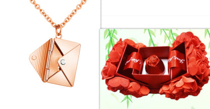 Necklace Lover Letter Pendant